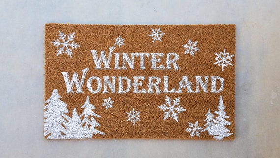 Winter Wonderland / Christmas Door Mat / Winter Door Mat / Outdoor Coir Mat / Designer Door Mat / Winter Decor