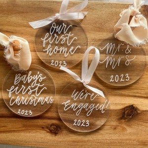 Customized Acrylic Ornament | Round Acrylic Ornament | Personalized Christmas Ornament | Custom Tree Ornament | Round Christmas Ornament