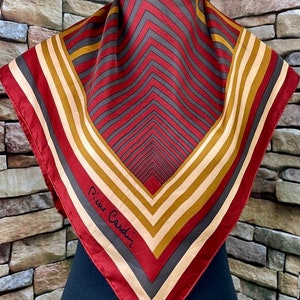 Free shipping Pierre cardin silk scarf vintage (w12)