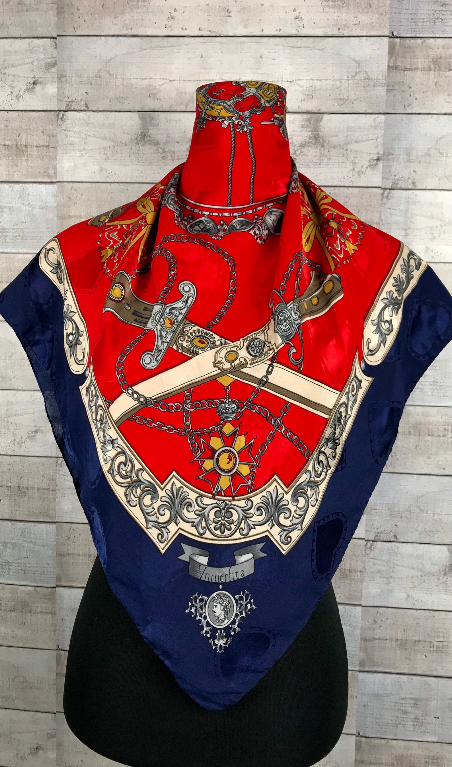 Free Shipping Italy Silk Scarf Vintage Bb Size 34 X 34 Inches - Etsy