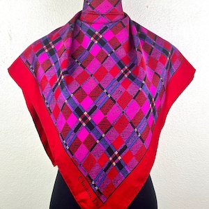 Freeshipping Christian Dior silk scarf vintage scarves Ca1