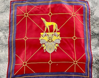 Freeshipping Vintage silk scarf designer scarf  red colour size 34  inches Sz90