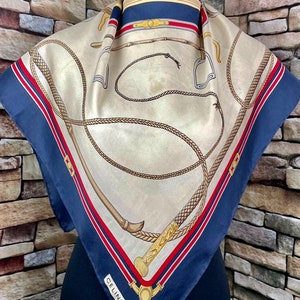 Darmowa wysyłka szalik jedwabny Celine Paris szaliki vintage (J601)