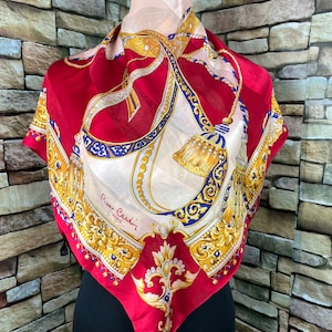 Freeshipping Pierre cardin silk scarf vintage C43