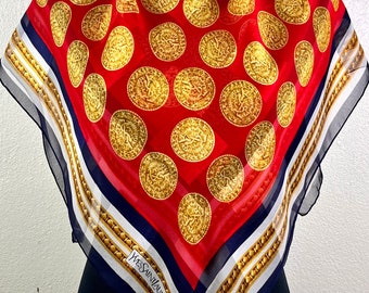 Sciarpa H35 dell'annata delle sciarpe di seta di Freeshipping Yves Saint Laurent