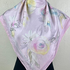 Freeshipping Pierre Cardin silk scarves vintage scarf soft pink Ab6