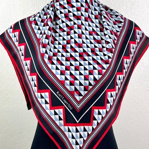 Foulard en soie Karl Lagerfeld, écharpes vintage et livraison gratuite U7118