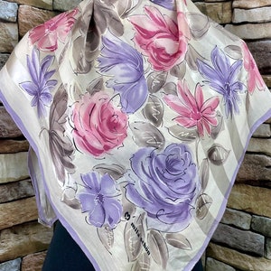 Freeshipping Mila Schon silk scarf vintage (c21)