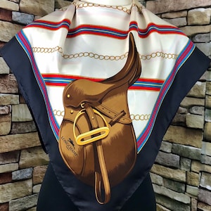 Freeshipping Longchamp beautiful design silk vintage scarf (z7)