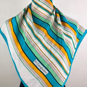 Darmowa wysyłka Yves saint laurent jedwabny szalik vintage szaliki Sz1070