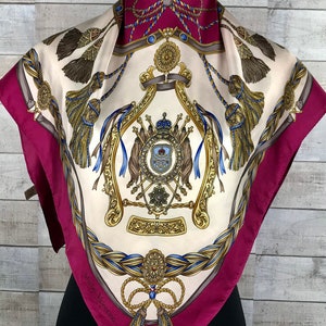 Gratis verzending Michel Valentino Italië zijden sjaal vintage Bb-maat 34 x 34 inch