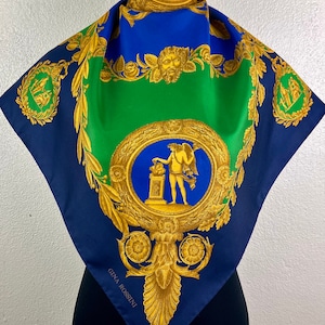 Free shipping Gina Rossina silk scarves beautiful vintage scarves SZ7