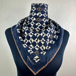 Free shipping Nina Ricci Neckherchief vintage Ab20