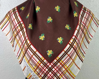 Freeshipping Emanuel ungaro  silk Scarf vintage scarves  Size 31 inches Sz 18416