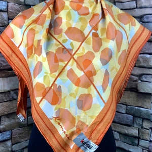 Freeshipping Kansai abstract design silk scarf vintage (gs340)