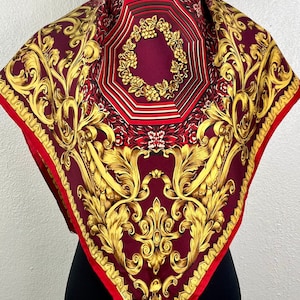 Free shipping La chatelaine silk scarves vintage Ca1