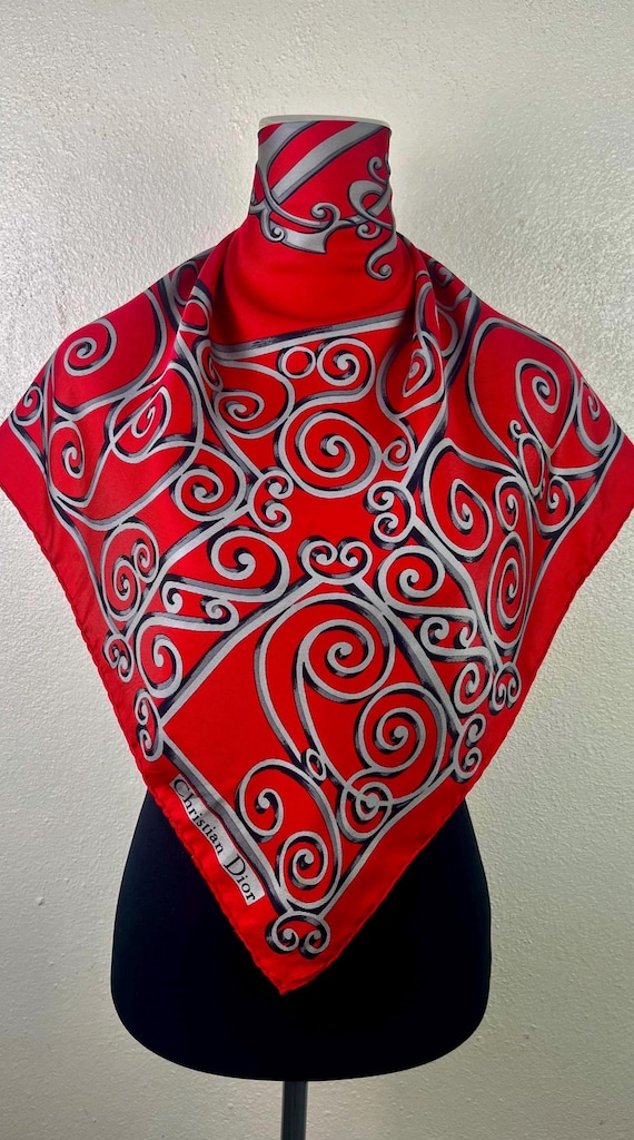 送料無料 クリスチャンディオール シルクスカーフ ヴィンテージ