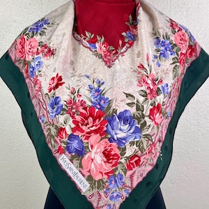 Free Shipping Yves saint laurent silk scarf vintage scarves Sz7689