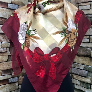 Freeahipping Aquascutum design ribben silk scarf vintage (z62)