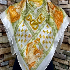 Freeshipping Celine paris silk scarf vintage scarves (S80)