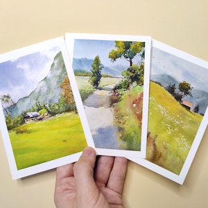 Grußkarten, Landschaften, Grußkarten, Landschaften, Landschaft, Europa, Landschaft, Berge, Tannengrün, Tannengrün, Tannengrün