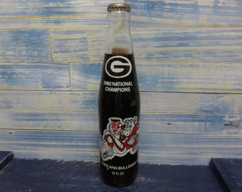 Georgia Bulldogs 1980 National Champions Coca Cola Commemorative Bottle