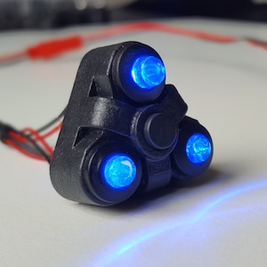 Blue, Green, UV, Violet/Purple or Red TRI-LED set for Predator mask / bio helmet.  # tri laser # aliens # avp