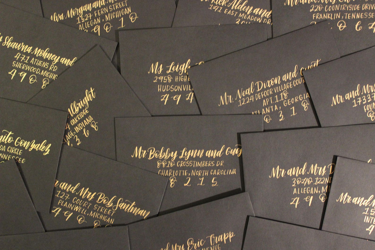 Hand Addressed Envelopes Etsy