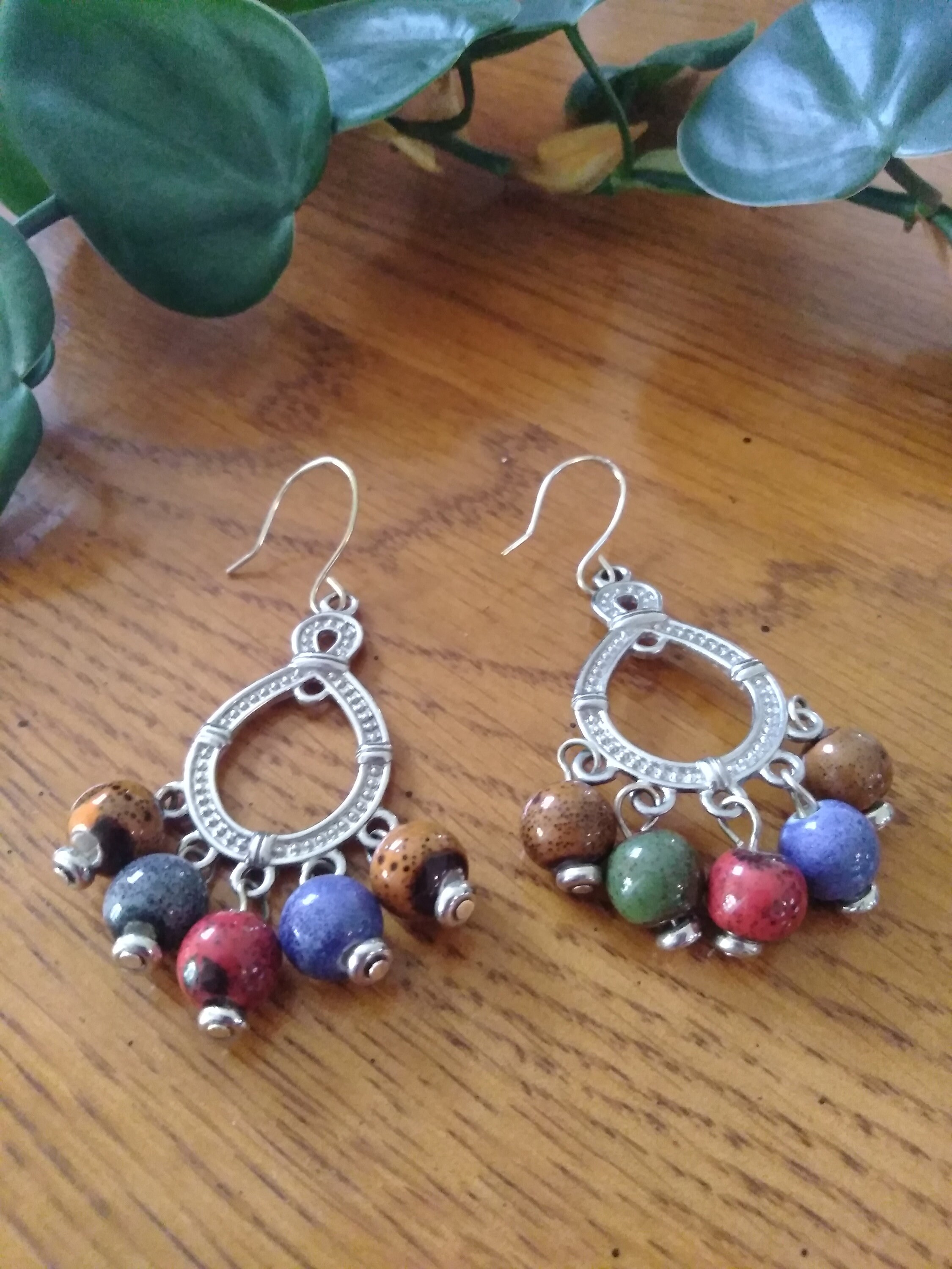 Stunning Multicolored Beaded Earrings Etsy New Zealand