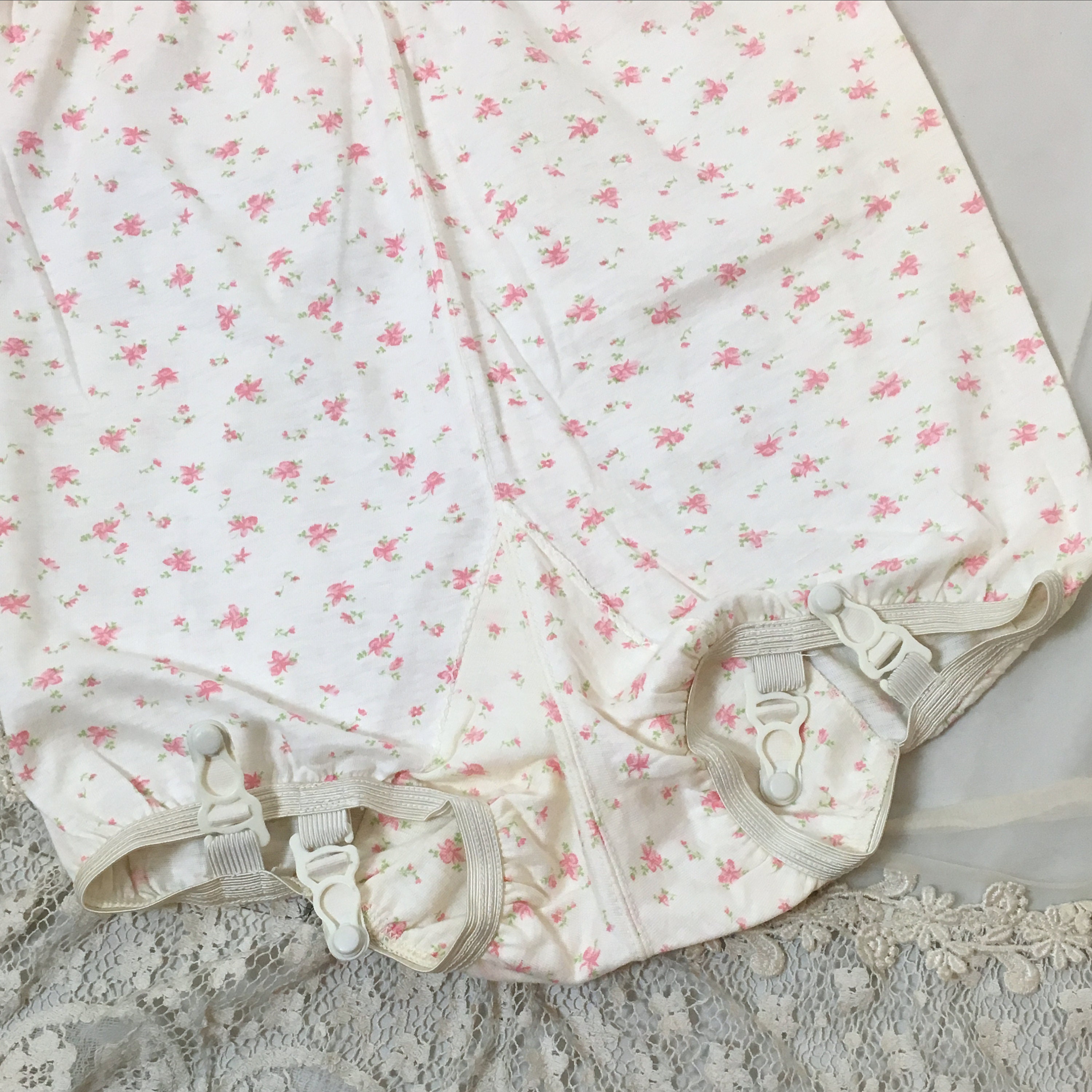 Vintage 1950's Garter Panties High Waist Soft White | Etsy