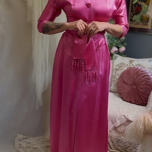 hot pink asian dress Hotpink plum silk brocade cheongsam dress SCT161