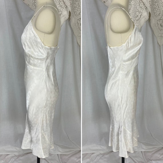 Vintage 1940's Slip | Pearly White Rayon Satin wi… - image 8