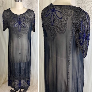 Vintage sheer dress black 1920s - Etsy 日本