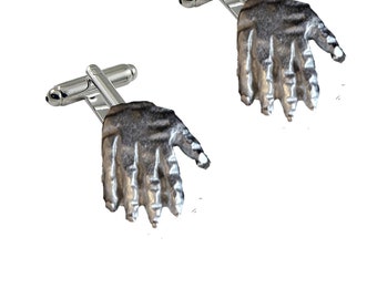 FT369 Hand Grenade 1.9x2.7cm Pair of Cufflinks Made From Fine English Modern Pewter