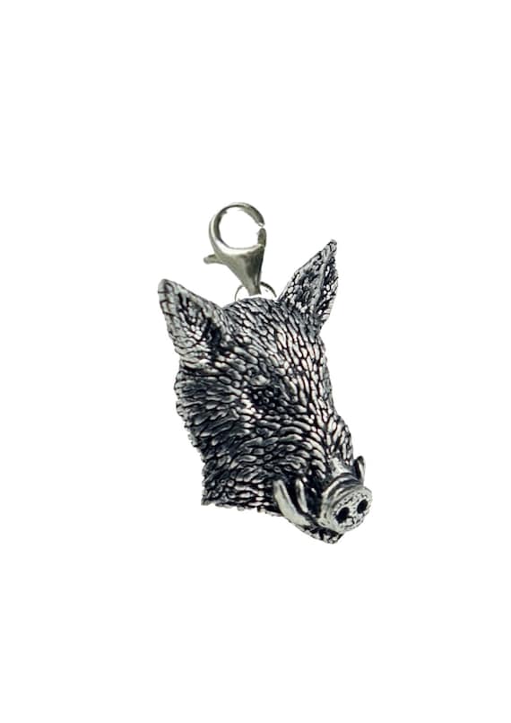 Porte-clés Pendentif Sanglier En Argent Sterling 925 - Massif - Neuf Avec étiquettes - Allemagne