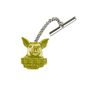 A33 Pig approx Size = 30 mm x 27 mm Fine English Pewter cufflinks tie slide sets tie pin  kilt chrome gold or pewter finish available