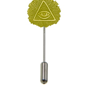 R59 All Seeing Eye 2,3 cm Gemelos de peltre inglés fino Juego de pasadores de corbata Alfiler de corbata Kilt Cromo Acabado en cobre o peltre disponible