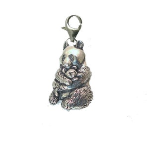 A10 panda op sterlingzilver 925 triggersluiting 925 ringbedel chroomgouden of tinnen afwerking beschikbaar