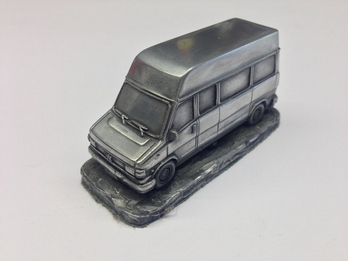 J5 long wheelbase high top van ref180 classic French car Pewter Effect 1:92 Scale model car Handmade in uk