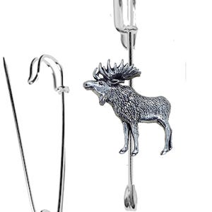 B48 Falcon on a 3&quot; 7.5cm Kilt blanket Brooch Pin, would suit Scarf, with English Pewter Emblem