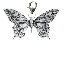 C6 Swallowtail Butterfly On a Sterling Silver 925 Trigger Clasp 925 hoop charm