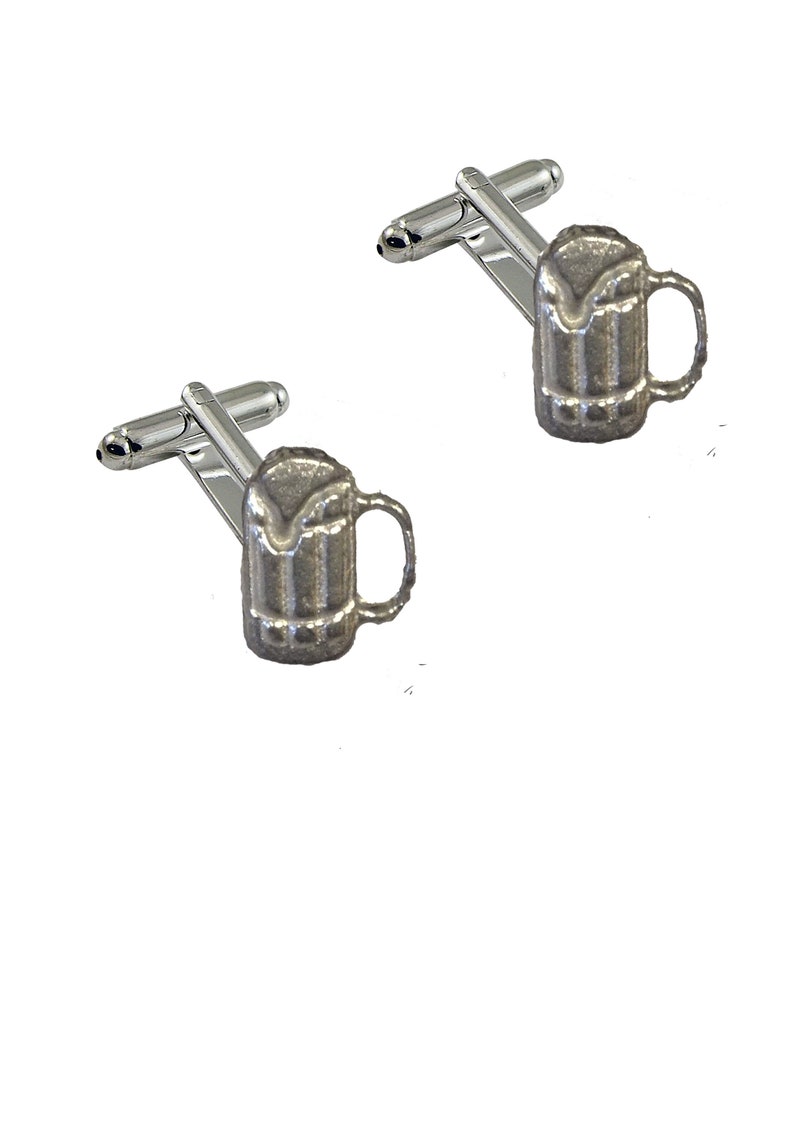 Stein Of Beer FT75 1.6x2cm Pair of Cufflinks Made From Fine English Modern Pewter