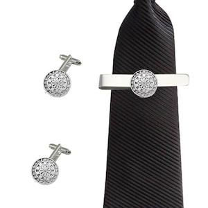 s17 large Dartboard Fine English Pewter cufflinks tie slide sets tie pin bolo neck tie kilt pin chrome gold or pewter finish available