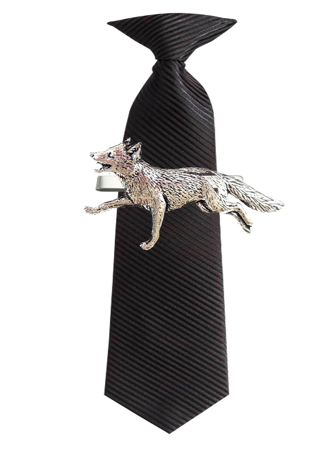 A3 Running Fox Fine English Modern Pewter en un clip de corbata ...