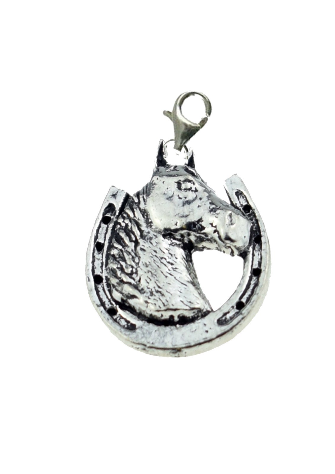 BYBORN Pierced Horse Shoe Earrings Silver
