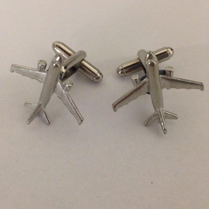 Airbus A319 c29 Pair Of Cufflinks Made From Fine English Modern Pewter