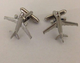 Airbus A319 c29 Pair Of Cufflinks Made From Fine English Modern Pewter