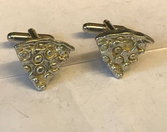 Pizza Slice Takeaway Fast Food TG161 Pair of Cufflinks Made From Fine English Modern Pewter