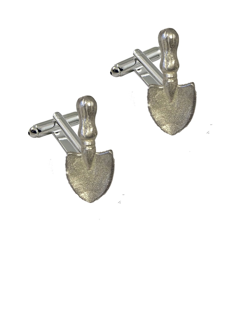 Gardening Trowel FT30 1.4x3.6cm Pair of Cufflinks Made From Fine English Modern Pewter