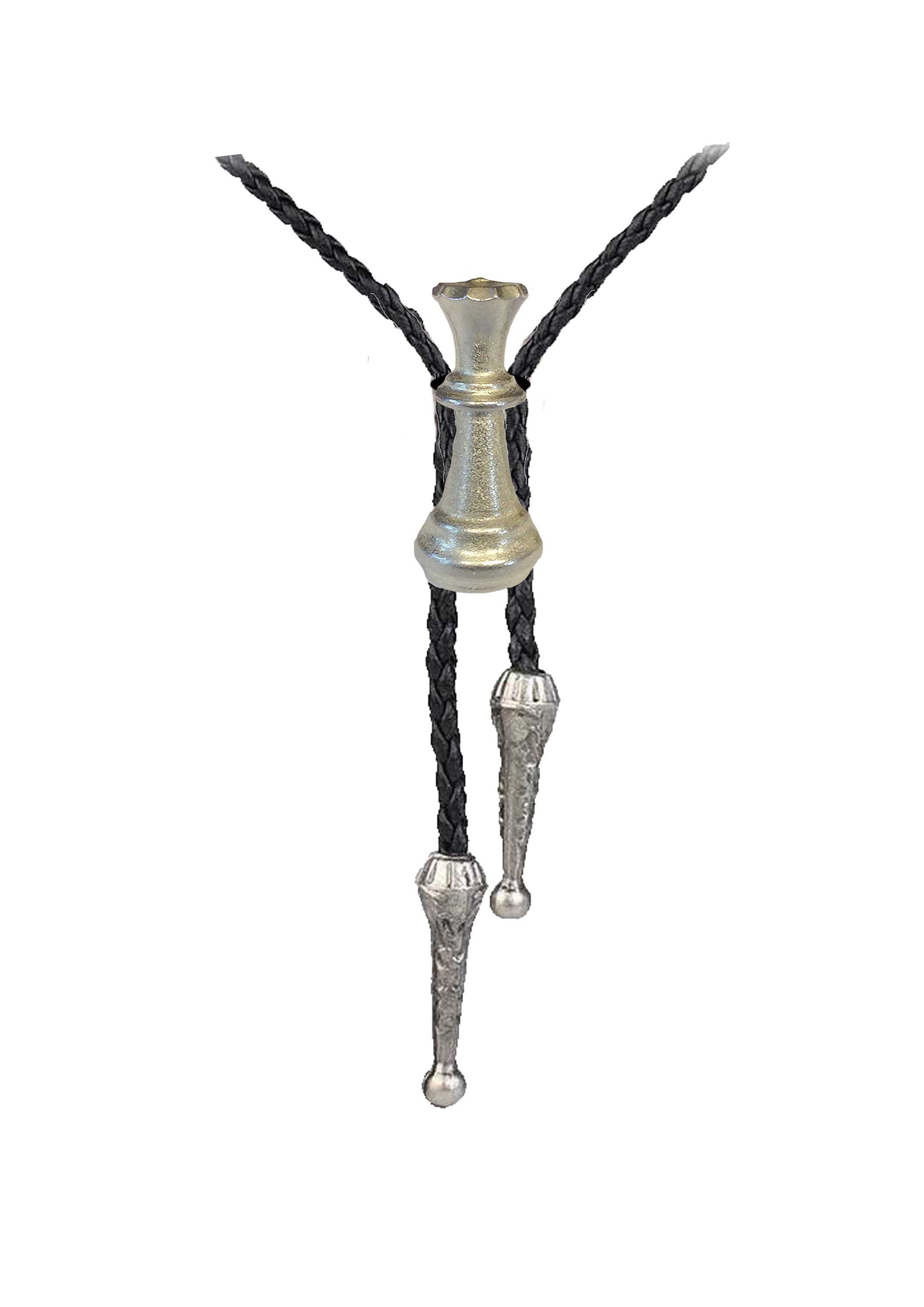 Chess Queen GT24 1.6x4cm Fine English Pewter on Necklace Western Cowboy Necktie Bola Bolo Tie  unisex line dancing cowboy Wild West